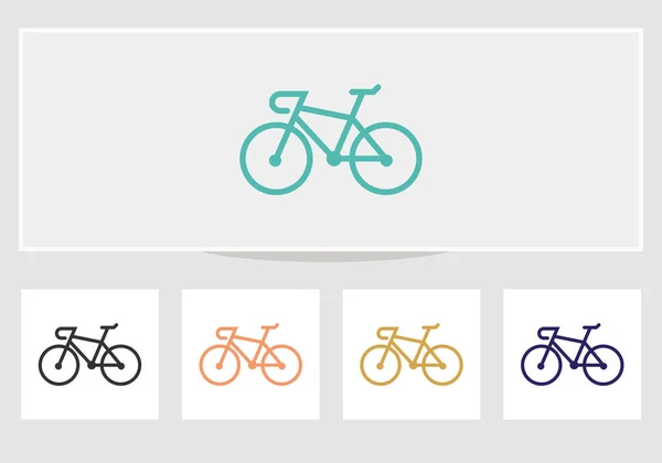 Icono Bicicleta Diseño Web Ilustración Vectorial — Vector de stock