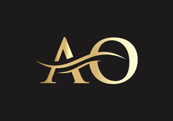 Een Logo Ontwerp Creatieve Minimalistische Letters Logo Design Met Watergolf — Stockvector