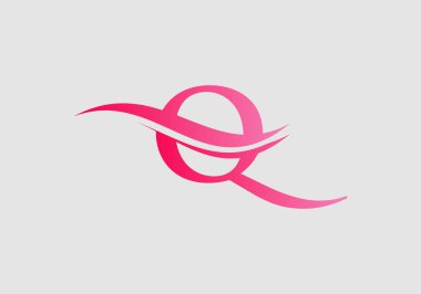 Bir logo tasarımı. Yaratıcı ve Minimalist harf q Logo Tasarımı ve su dalgası konsepti. 