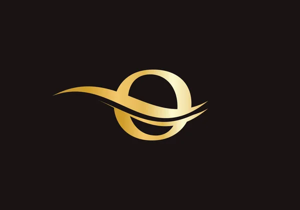 Een Logo Ontwerp Creatieve Minimalistische Brief Logo Design Met Watergolf — Stockvector