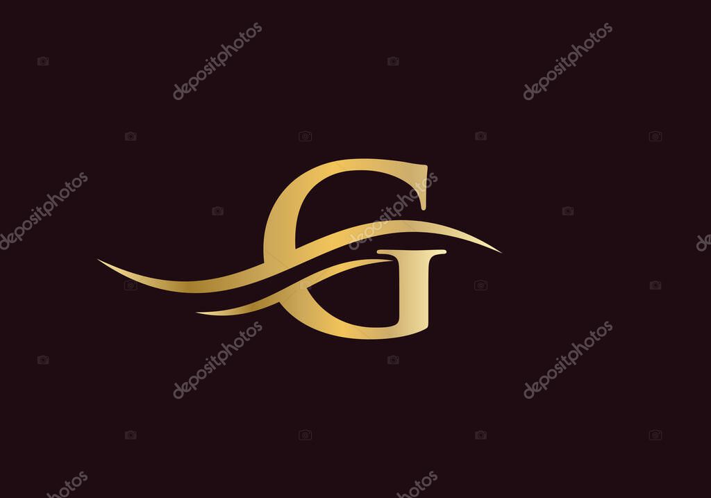 A logo design. Creative and Minimalist letter g  Logo Design with water wave concept.
