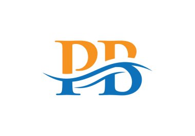 Başlangıçta PB Harf Logosu ile yaratıcı modern iş tipografi Vektörü Şablonu.