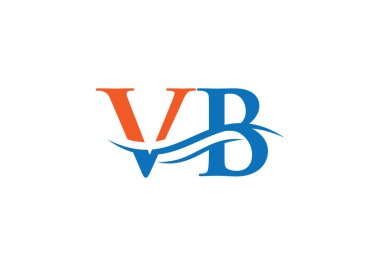 Su Dalgası VB Logo Vektörü. VB Mektup Modern İş Logosu. Soyut Harf VB Logo Tasarımı.