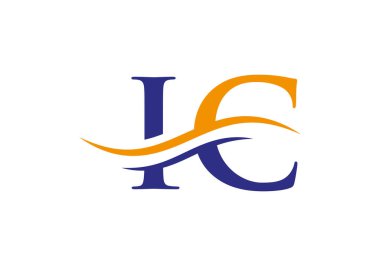Lüks markalaşma için güzel bir IC logosu. Şirketiniz için zarif ve şık bir tasarım.