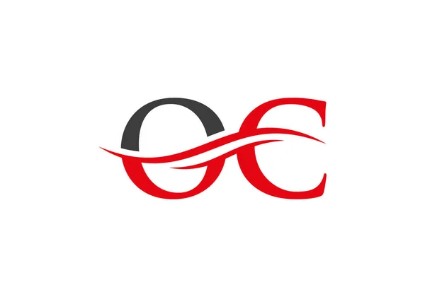 Ola Agua Logo Vector Swoosh Letter Diseño Logo Para Identidad — Vector de stock