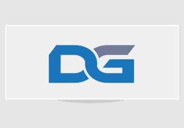 DG şirketi mektup logosunu birbirine bağladı. DG harf logo tasarımı