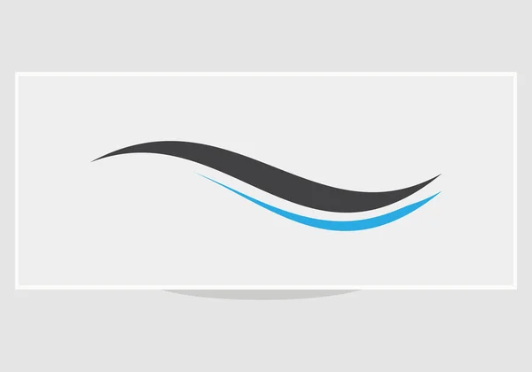 Ola Agua Logo Diseño Vector Eps — Vector de stock