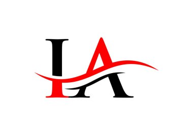 Modern IA logo tasarımı. vektör, IA iş ve şirket kimliği logosu