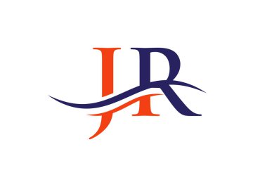 Modern JR logo tasarımı. vektör, iş ve şirket kimliği için JR logosu