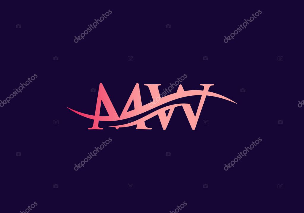 Creative Letter MW Logo Vector Template. MW Letter Linked Logo for business and company identity.