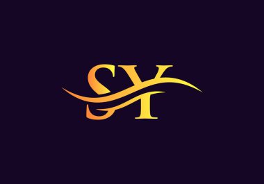 SY Letter Logo 'yu iş ve şirket kimliği için bağladı. Yaratıcı Harf SY Logo Vektör Şablonu.