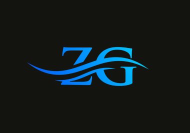 ZG Mektup Bağlantılı Logo iş ve şirket kimliği için. Yaratıcı Harf ZG Logo Vektör Şablonu.