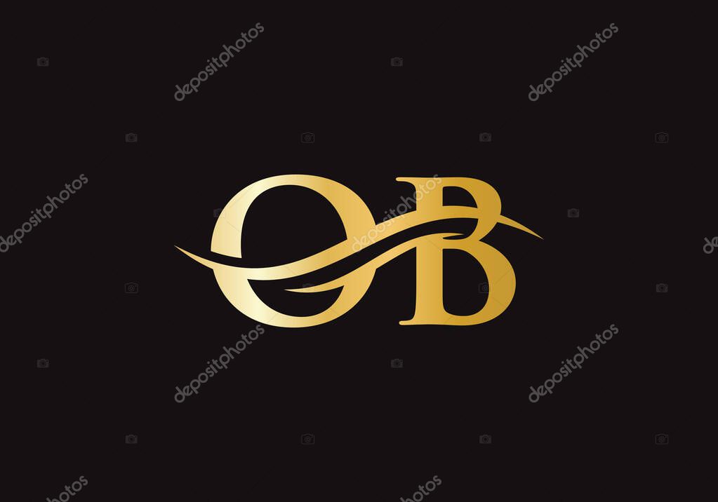 OB Logo for business and company identity. Creative Letters Logo Vector Template.