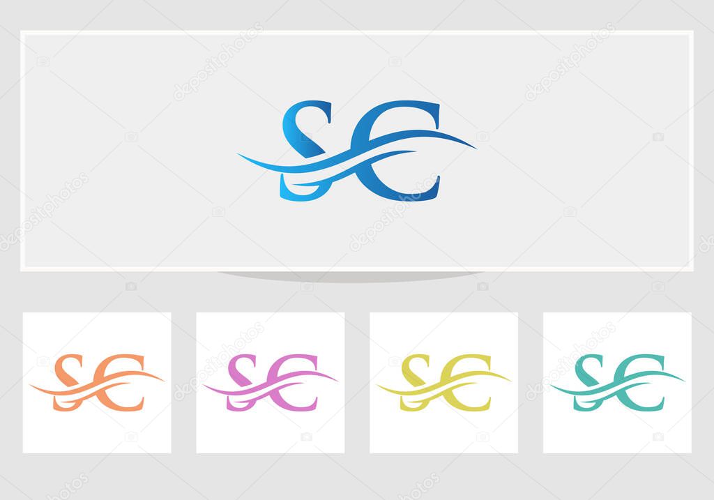 SC logo design. SC Modern creative unique elegant minimal. SC initial based letter icon logo.