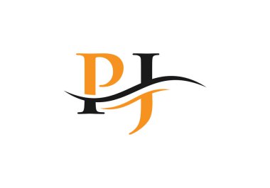 Modern PJ logo tasarımı. İş ve şirket kimliği için vektör PJ logosu