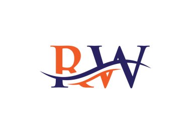 RW logo tasarımı. vektör, iş ve şirket kimliği için RW logosu