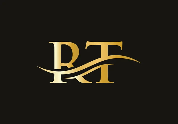 最小的Rt字母链接标志的企业和公司的身份 创意信Rt Logo矢量模板 — 图库矢量图片