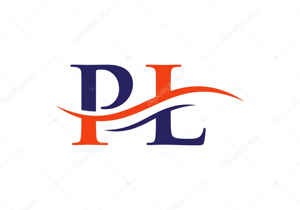 PL logo design. PL Modern creative unique elegant minimal. PL initial based letter icon logo.