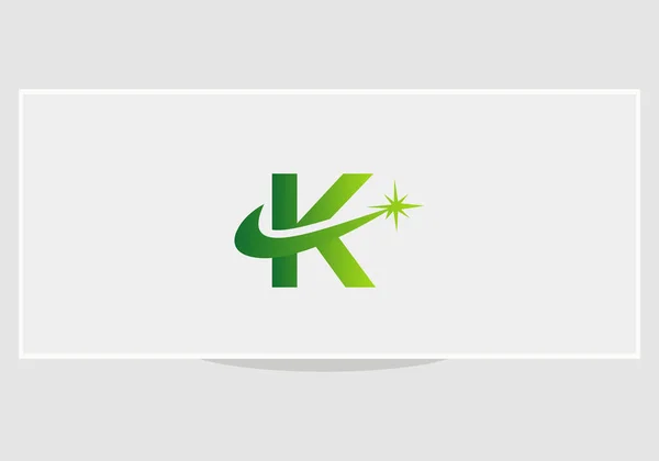 Projeto Logotipo Carta Com Conceito Faísca Spark Design Logotipo — Vetor de Stock