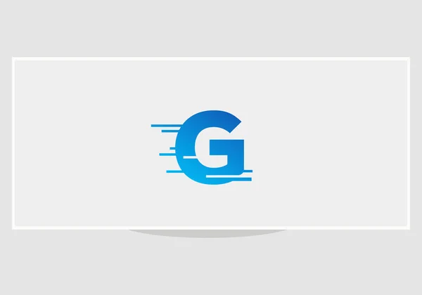 Lettera Creativa Minimale Semplice Fetta Geometrica Logo Vettoriale — Vettoriale Stock