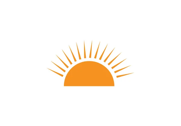 Güneş Ikonu Vektör Illüstrasyonu Güneş Logosu Tasarımı Güneş Manzarası Logosu — Stok Vektör