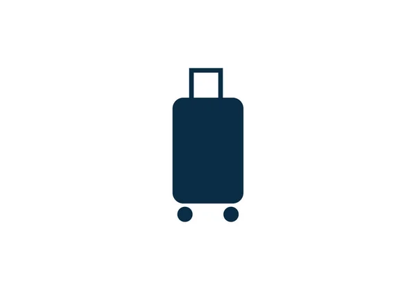 シンプルな旅行ロゴデザインベクトル 旅行バッグアイコン — ストックベクタ