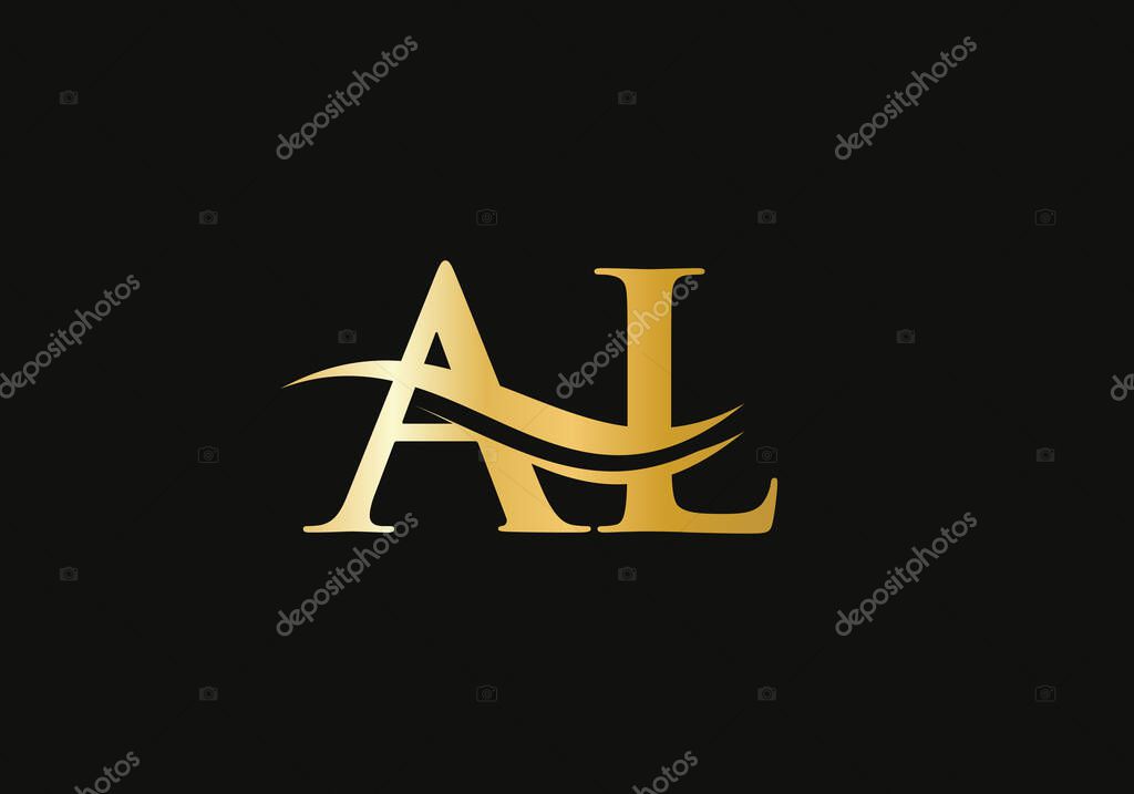 Premium AL letter logo design. AL Logo for luxury branding. Elegant and stylish design for your company.