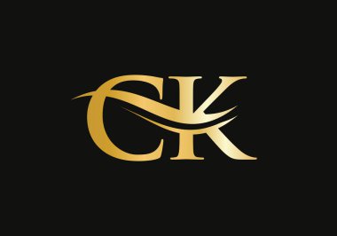 CK logo tasarımı. Su dalgası konseptli yaratıcı ve minimalist CK Logo Tasarımı.