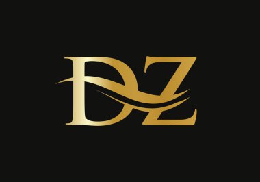 İlk DZ logo tasarımı. Su dalgası konseptli yaratıcı ve minimalist DZ Logo Tasarımı.