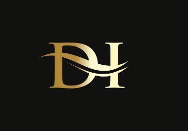 İlk DI logo tasarımı. Yaratıcı ve Minimalist Letter, su dalgası konseptli DI Logo Tasarımı.
