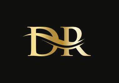 DR harf logosu tasarımı. Lüks markalar için DR Logosu. Şirketiniz için zarif ve şık bir tasarım.. 