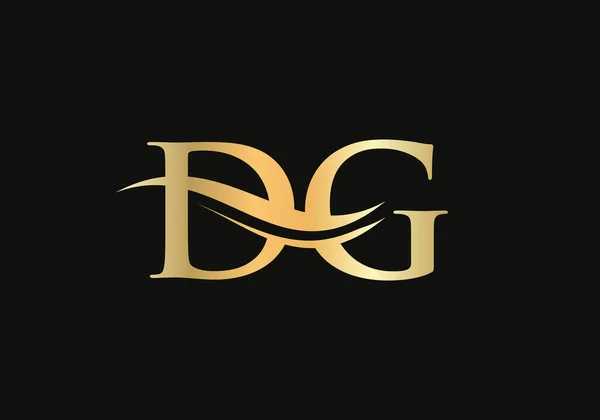 Premium DG harf logosu tasarımı. Lüks markalar için DG logosu. Şirketiniz için zarif ve şık bir tasarım.. 