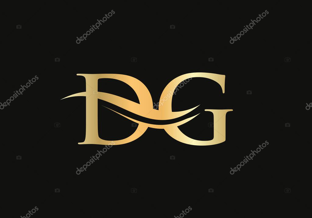 Premium DG letter logo design. DG Logo for luxury branding. Elegant and stylish design for your company.