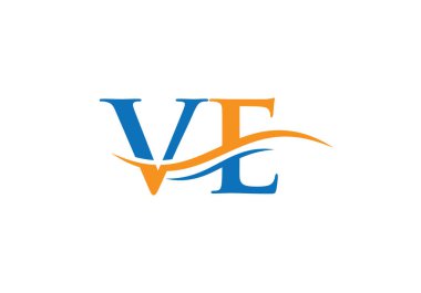 Lüks konsepti olan yaratıcı bir VE mektubu. VE Logo Tasarımı
