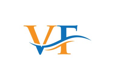 İş ve şirket kimliği için VF Harfler Bağlantılı Logo. Yaratıcı Harf VF Logo Vektör Şablonu.