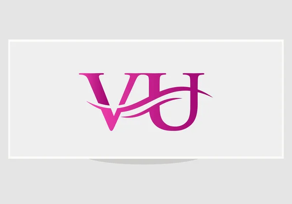Vu标志为企业和公司身份设计 富有创意的带有豪华概念的大众汽车信件 — 图库矢量图片