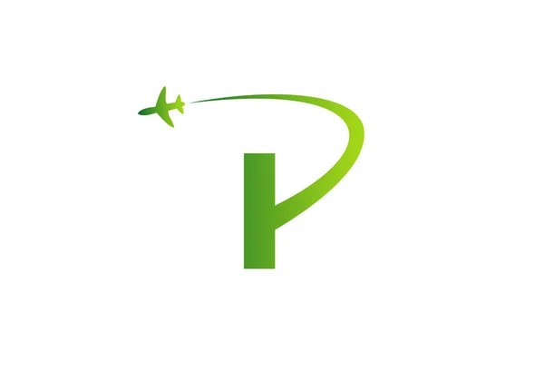 Пишу Концепт Повітряний Літак Логотип Подорожі Дизайн Логотипу Air Travel — стоковий вектор