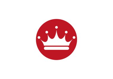 Çeşitli renklerde Crown logo vektör çizimi. Modern modaya uygun taç simgesi