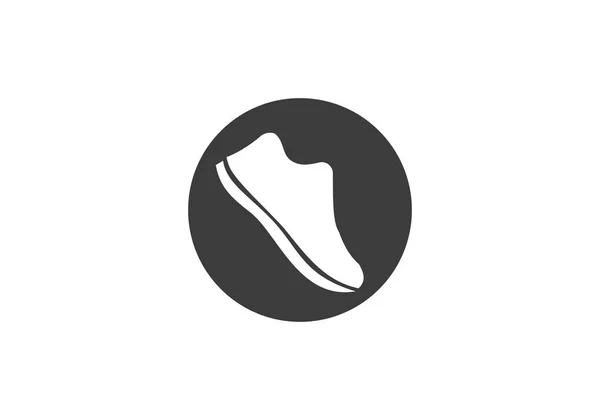 Zapatilla Atlética Plantilla Vector Logotipo Ejecución Con Concepto Zapato Icono — Archivo Imágenes Vectoriales