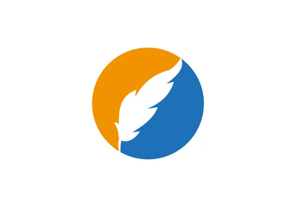 Tüy logo şablonu vektörü. Tüy logo tasarım şablonu vektörü izole edildi.