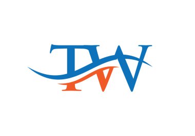 İlk Mektup TW, iş ve şirket kimliği için logoya bağlandı. Modern TW Harfi Logo Vektör Şablonu