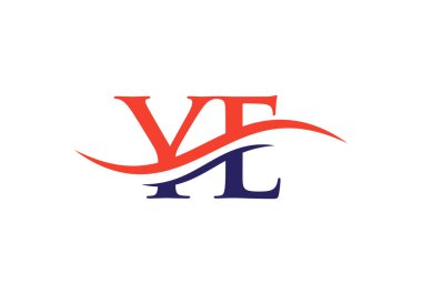 Su dalgası konseptli Premium Letter YE Logo Tasarımı. Modern modayla YE harf logosu tasarımı