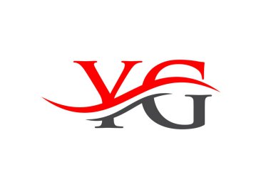 İlk monogram harfi YG logo tasarımı Vektörü. Modern modayla YG harfi logo tasarımı