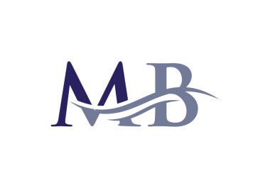 Modern harf MB logo tasarımı Vektörü. İlk bağlı harf MB logo tasarımı yaratıcı, minimal ve modern trend