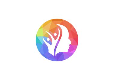 Bağış logosu. İnsan Kavramsal Logo Tasarımı.