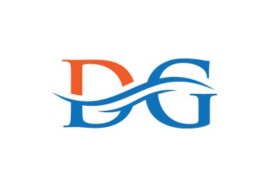 Monogram harfi DG logo tasarımı Vektörü. Modern modayla DG harfi logo tasarımı