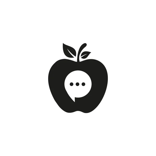 Icono Chat Apple Diseño Del Logo Del Chat Multimedia Con — Vector de stock