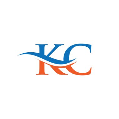 Su dalgası konseptli Premium Harf KC Logo Tasarımı. Modern modayla KC harfi logo tasarımı