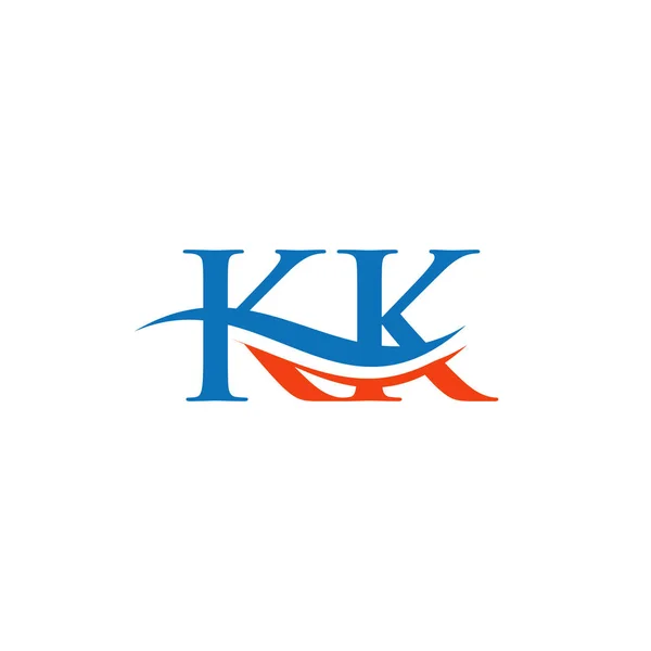高級ブランドのための現代的なKkのロゴタイプ 初期のKkの手紙ビジネスロゴデザインベクトル — ストックベクタ