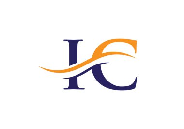 İş ve şirket kimliği için IC Logo Tasarımı Mektubu. Lüks konseptli yaratıcı IC harfi.